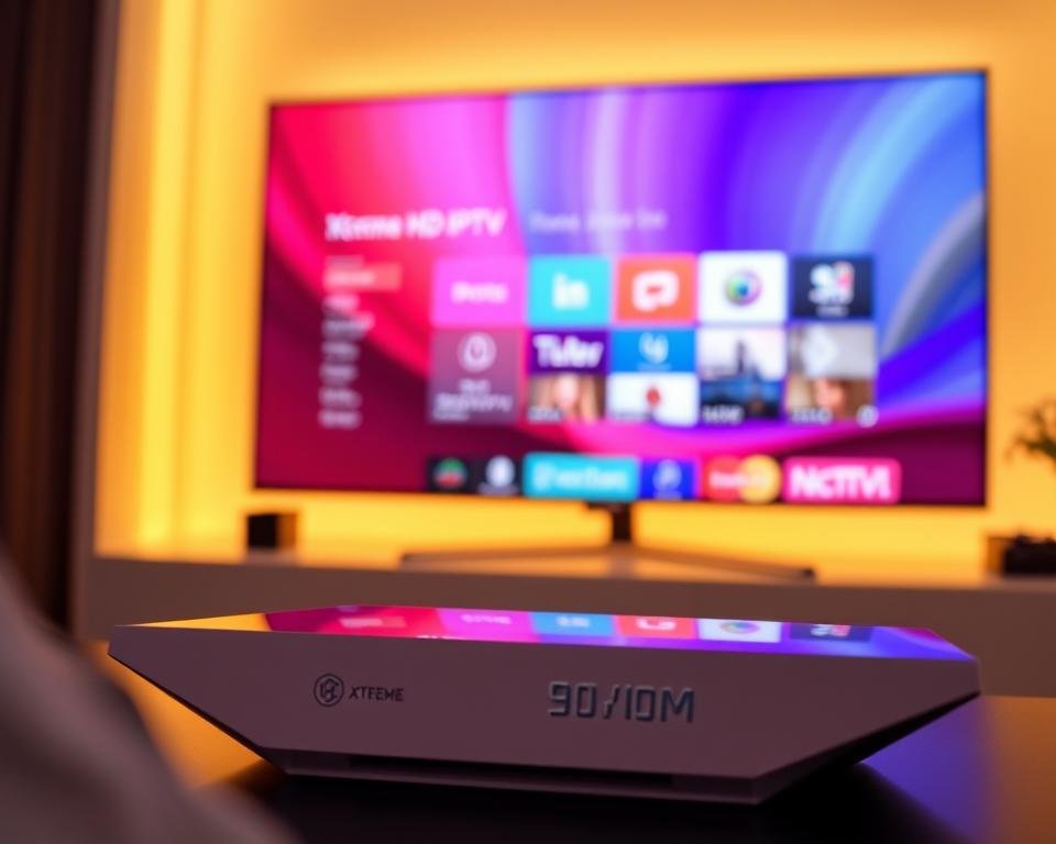 A bright, high-definition television screen showcases a sleek, modern interface with a vibrant color palette. The screen is surrounded by a minimalist, futuristic device with a clean, angular design. The device's user-friendly controls and intuitive navigation invite the viewer to experience the seamless integration of live television and on-demand streaming. The lighting is warm and inviting, creating a cozy atmosphere that enhances the immersive viewing experience. The overall composition conveys a sense of technological sophistication, highlighting the premium quality and cutting-edge features of the Xtreme HD IPTV USA 1-day test. A bright, high-definition television screen showcases a sleek, modern interface with a vibrant color palette. The screen is surrounded by a minimalist, futuristic device with a clean, angular design. The device's user-friendly controls and intuitive navigation invite the viewer to experience the seamless integration of live television and on-demand streaming. The lighting is warm and inviting, creating a cozy atmosphere that enhances the immersive viewing experience. The overall composition conveys a sense of technological sophistication, highlighting the premium quality and cutting-edge features of the Xtreme HD IPTV USA 1-day test.