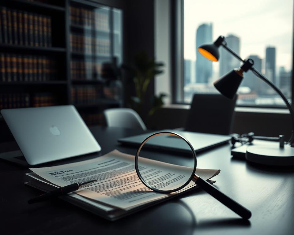A dimly lit office interior, a sleek, modern desk with a laptop and a stack of documents. In the background, a bookshelf filled with legal volumes and a window overlooking the city skyline. On the desk, a magnifying glass hovers over the paperwork, highlighting the nuanced details of USA broadcasting regulations, casting a warm, focused glow across the scene. The lighting is a mix of muted natural light and a subtle, directional desk lamp, creating a contemplative and investigative atmosphere. The overall tone is one of careful examination and thoughtful analysis of the complex legal landscape surrounding IPTV in the USA. A dimly lit office interior, a sleek, modern desk with a laptop and a stack of documents. In the background, a bookshelf filled with legal volumes and a window overlooking the city skyline. On the desk, a magnifying glass hovers over the paperwork, highlighting the nuanced details of USA broadcasting regulations, casting a warm, focused glow across the scene. The lighting is a mix of muted natural light and a subtle, directional desk lamp, creating a contemplative and investigative atmosphere. The overall tone is one of careful examination and thoughtful analysis of the complex legal landscape surrounding IPTV in the USA.