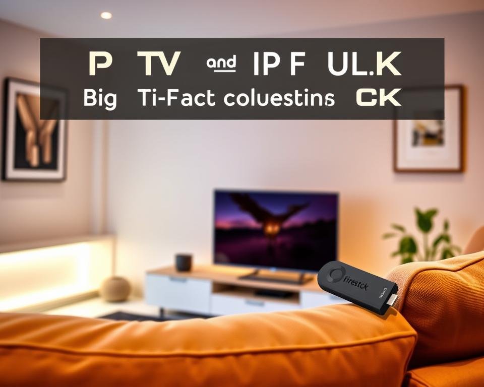 A modern living room with a cozy atmosphere, a Firestick device prominently displayed on a sleek entertainment center. The room is illuminated by warm, soft lighting, creating a comfortable and inviting ambiance. The walls are adorned with minimalist artwork, and a plush sofa sits in the foreground, suggesting a space for relaxation and media consumption. The Firestick, the focal point of the image, symbolizes the accessibility and convenience of IPTV services in the USA, catering to the needs of modern households. A modern living room with a cozy atmosphere, a Firestick device prominently displayed on a sleek entertainment center. The room is illuminated by warm, soft lighting, creating a comfortable and inviting ambiance. The walls are adorned with minimalist artwork, and a plush sofa sits in the foreground, suggesting a space for relaxation and media consumption. The Firestick, the focal point of the image, symbolizes the accessibility and convenience of IPTV services in the USA, catering to the needs of modern households.