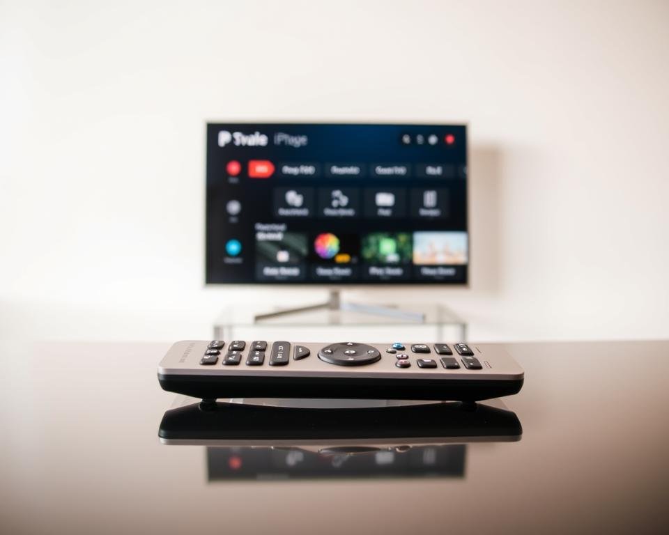 A modern, minimalist IPTV subscription dashboard against a clean, white backdrop. In the foreground, a sleek, silver remote control rests on a glossy, black surface, subtly hinting at the high-tech nature of the service. The middle ground features a tablet or smartphone displaying a simple, user-friendly interface with various IPTV package options, emphasizing affordability and accessibility. The background gently blurs out, keeping the focus on the core offering. Soft, natural lighting casts a warm, inviting glow, conveying a sense of reliability and professionalism. The overall composition suggests a streamlined, hassle-free IPTV experience tailored to the USA market. A modern, minimalist IPTV subscription dashboard against a clean, white backdrop. In the foreground, a sleek, silver remote control rests on a glossy, black surface, subtly hinting at the high-tech nature of the service. The middle ground features a tablet or smartphone displaying a simple, user-friendly interface with various IPTV package options, emphasizing affordability and accessibility. The background gently blurs out, keeping the focus on the core offering. Soft, natural lighting casts a warm, inviting glow, conveying a sense of reliability and professionalism. The overall composition suggests a streamlined, hassle-free IPTV experience tailored to the USA market.