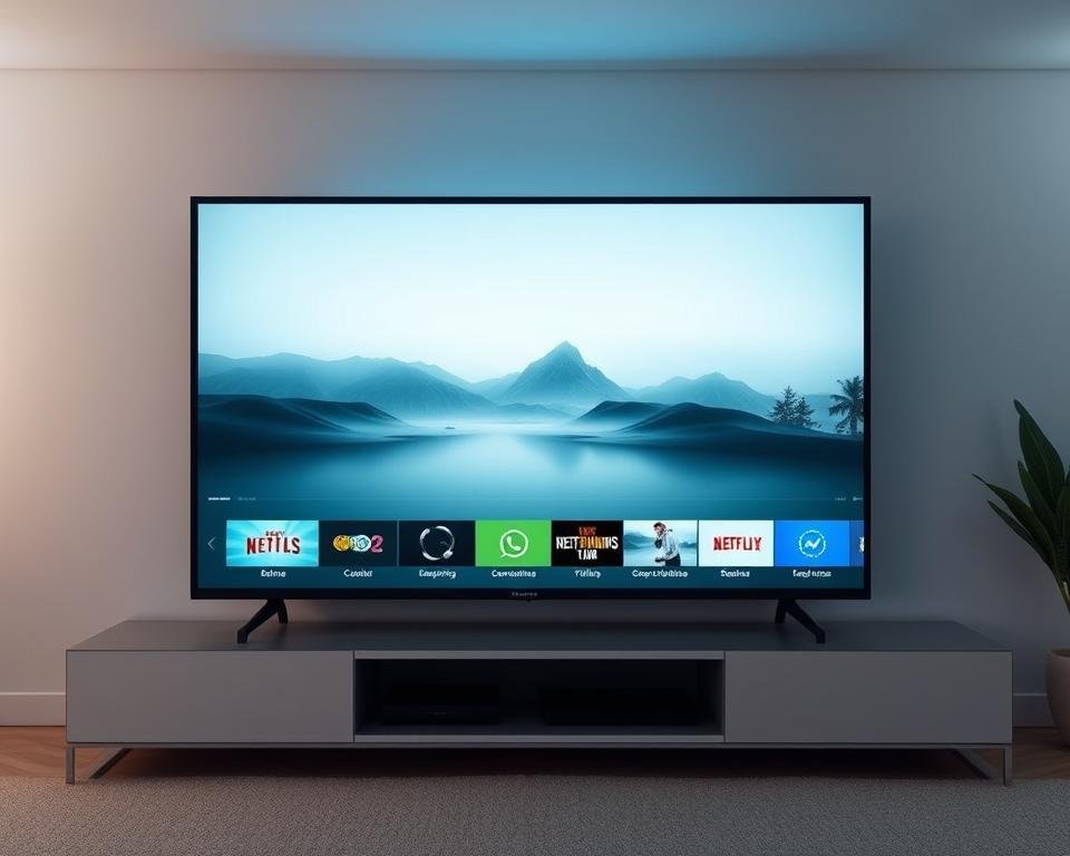 A sleek, intuitive IPTV interface with a clean, minimalist design. The main screen features a large, high-definition video player in the center, surrounded by a grid of neatly organized content categories. The navigation is smooth and responsive, with subtle animations and transitions that guide the user through the interface. Soft, ambient lighting creates a calming atmosphere, while the use of bold, vibrant colors and crisp, high-quality graphics add a sense of modern sophistication. The layout is well-balanced, with intuitive icons and clear labeling that make it easy to find and access the desired content. The overall impression is one of a seamless, user-friendly experience that invites exploration and discovery.