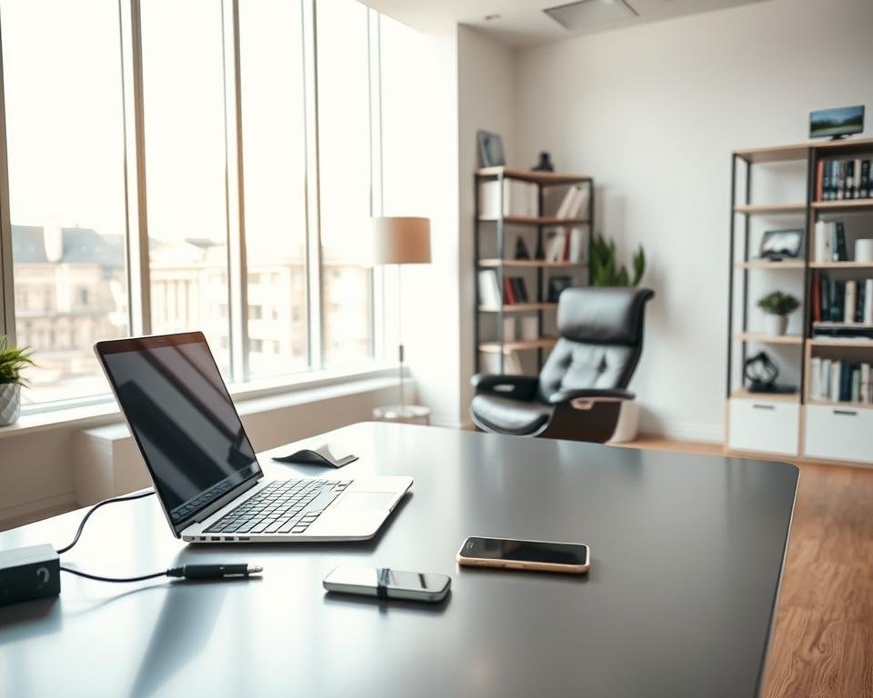 A well-lit, modern office interior with a sleek, minimalist aesthetic. In the foreground, a sturdy, metal desk with a laptop, smartphone, and a few carefully placed office supplies. The middle ground features a comfortable leather chair and a bookshelf filled with technical manuals and industry-relevant publications. The background showcases floor-to-ceiling windows, allowing natural light to flood the space and create a warm, inviting atmosphere. The overall scene conveys a sense of professionalism, reliability, and technological expertise - the hallmarks of a trustworthy IPTV provider serving the USA market. A well-lit, modern office interior with a sleek, minimalist aesthetic. In the foreground, a sturdy, metal desk with a laptop, smartphone, and a few carefully placed office supplies. The middle ground features a comfortable leather chair and a bookshelf filled with technical manuals and industry-relevant publications. The background showcases floor-to-ceiling windows, allowing natural light to flood the space and create a warm, inviting atmosphere. The overall scene conveys a sense of professionalism, reliability, and technological expertise - the hallmarks of a trustworthy IPTV provider serving the USA market.