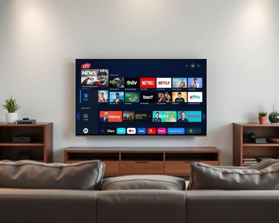 High-definition IPTV channels displayed on a modern, sleek flat-screen television set against a minimalist living room backdrop. The channels showcase a diverse range of content including news, sports, movies, and entertainment, reflecting the comprehensive library available to USA subscribers. Soft, diffused lighting creates a warm, inviting atmosphere, while the television's crisp, vibrant display highlights the exceptional visual quality of the IPTV service. The scene conveys a sense of seamless, immersive viewing experience, perfectly aligning with the section's title "Comprehensive Channel Selection and Content Library". High-definition IPTV channels displayed on a modern, sleek flat-screen television set against a minimalist living room backdrop. The channels showcase a diverse range of content including news, sports, movies, and entertainment, reflecting the comprehensive library available to USA subscribers. Soft, diffused lighting creates a warm, inviting atmosphere, while the television's crisp, vibrant display highlights the exceptional visual quality of the IPTV service. The scene conveys a sense of seamless, immersive viewing experience, perfectly aligning with the section's title "Comprehensive Channel Selection and Content Library".